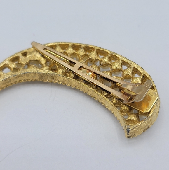 Lady Ellen Faux Pearl Pin Curl Hair Clip - 1960s Vintage Gold-Tone - Picture 8 of 9